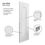 JB Kind 1 Panel Axis White Primed Shaker Internal Door additional 6