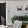 Deanta Malmo Modern Grooved Pre-Finished Black FD30 Fire Door additional 4