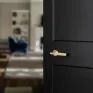 Senza Pari Rosarno Knurled Lever Door Handle on Minimal Round Rose additional 2