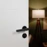 Senza Pari Fasana Linear Knurled Lever Door Handle on Minimal Round Rose additional 2