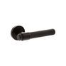 Senza Pari Andretta Knurled Lever Door Handle on Round Rose (Pair) additional 3