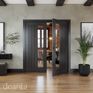 Deanta Ely Brushed Black Oak 1 Light Glazed Internal Door additional 2