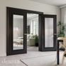 Deanta Blenheim Black Prefinished Bevelled Glazed Internal Door additional 2