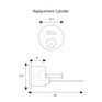 ERA 32.5mm Replacement 5-Pin Rim Door Cylinder With 3 Keys additional 4