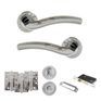 Eco Crest Door Handle Pack - Bathroom Set (Satin Chrome/Polished Chrome) additional 6