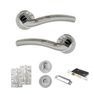 Eco Crest Door Handle Pack - Bathroom Set (Satin Chrome/Polished Chrome) additional 3