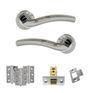 Eco Crest Door Handle Pack - Latch Set (Satin Chrome/Polished Chrome) additional 6
