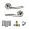Eco Ocean Door Handle Pack - Latch Set (Satin Chrome/Polished Chrome) additional 6