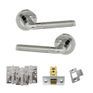 Eco Ocean Door Handle Pack - Latch Set (Satin Chrome/Polished Chrome) additional 5