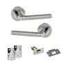 Eco Ocean Door Handle Pack - Latch Set (Satin Chrome/Polished Chrome) additional 1