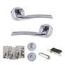 Eco Swell Door Handle Pack - Bathroom Set (Satin Chrome/Polished Chrome) additional 5
