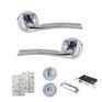 Eco Swell Door Handle Pack - Bathroom Set (Satin Chrome/Polished Chrome) additional 4