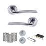 Eco Swell Door Handle Pack - Bathroom Set (Satin Chrome/Polished Chrome) additional 2