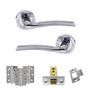 Eco Swell Door Handle Pack - Latch Set (Satin Chrome/Polished Chrome) additional 7