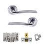 Eco Swell Door Handle Pack - Latch Set (Satin Chrome/Polished Chrome) additional 4
