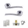 Eco Swell Door Handle Pack - Latch Set (Satin Chrome/Polished Chrome) additional 2
