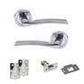 Eco Swell Door Handle Pack - Latch Set (Satin Chrome/Polished Chrome) additional 1