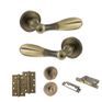 Old English Cambridge Door Handle Pack - Bathroom Set (Matt Antique Brass) additional 4