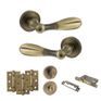 Old English Cambridge Door Handle Pack - Bathroom Set (Matt Antique Brass) additional 5