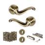 Old English Colchester Door Handle Pack - 3 Lever Lock Set additional 18