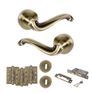 Old English Colchester Door Handle Pack - 3 Lever Lock Set additional 17