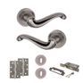 Old English Colchester Door Handle Pack - 3 Lever Lock Set additional 9
