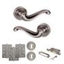 Old English Colchester Door Handle Pack - 3 Lever Lock Set additional 4