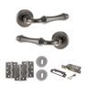 Old English Durham Door Handle Pack - 3 Lever Lock Set additional 4