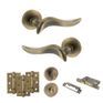 Old English Oxford Door Handle Pack - Bathroom Set (Matt Antique Brass) additional 5