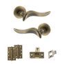Old English Oxford Door Handle Pack - Latch Set (Matt Antique Brass) additional 6