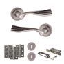 Old English Richmond Door Handle Pack - 3 Lever Lock Set additional 1