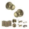 Old English Ripon Door Knob Pack - Bathroom Set additional 26