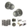 Old English Ripon Door Knob Pack - Bathroom Set additional 36