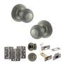 Old English Ripon Door Knob Pack - Bathroom Set additional 38