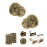 Old English Ripon Door Knob Pack - Bathroom Set additional 4