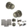 Old English Ripon Door Knob Pack - Bathroom Set additional 13