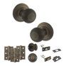 Old English Ripon Door Knob Pack - Bathroom Set additional 43
