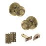 Old English Ripon Door Knob Pack - Latch Set additional 4