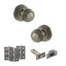 Old English Ripon Door Knob Pack - Latch Set additional 1