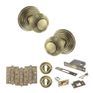 Old English Ripon Door Knob Pack - Lock Set additional 125