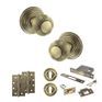 Old English Ripon Door Knob Pack - Lock Set additional 124