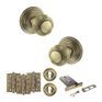 Old English Ripon Door Knob Pack - Lock Set additional 121