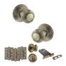 Old English Ripon Door Knob Pack - Lock Set additional 120