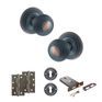 Old English Ripon Door Knob Pack - Lock Set additional 110