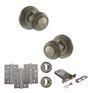Old English Ripon Door Knob Pack - Lock Set additional 76