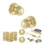 Old English Ripon Door Knob Pack - Lock Set additional 72