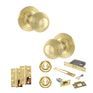 Old English Ripon Door Knob Pack - Lock Set additional 70