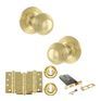 Old English Ripon Door Knob Pack - Lock Set additional 67