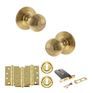 Old English Ripon Door Knob Pack - Lock Set additional 40