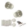 Old English Ripon Door Knob Pack - Lock Set additional 22